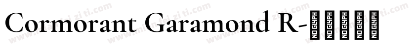 Cormorant Garamond R字体转换